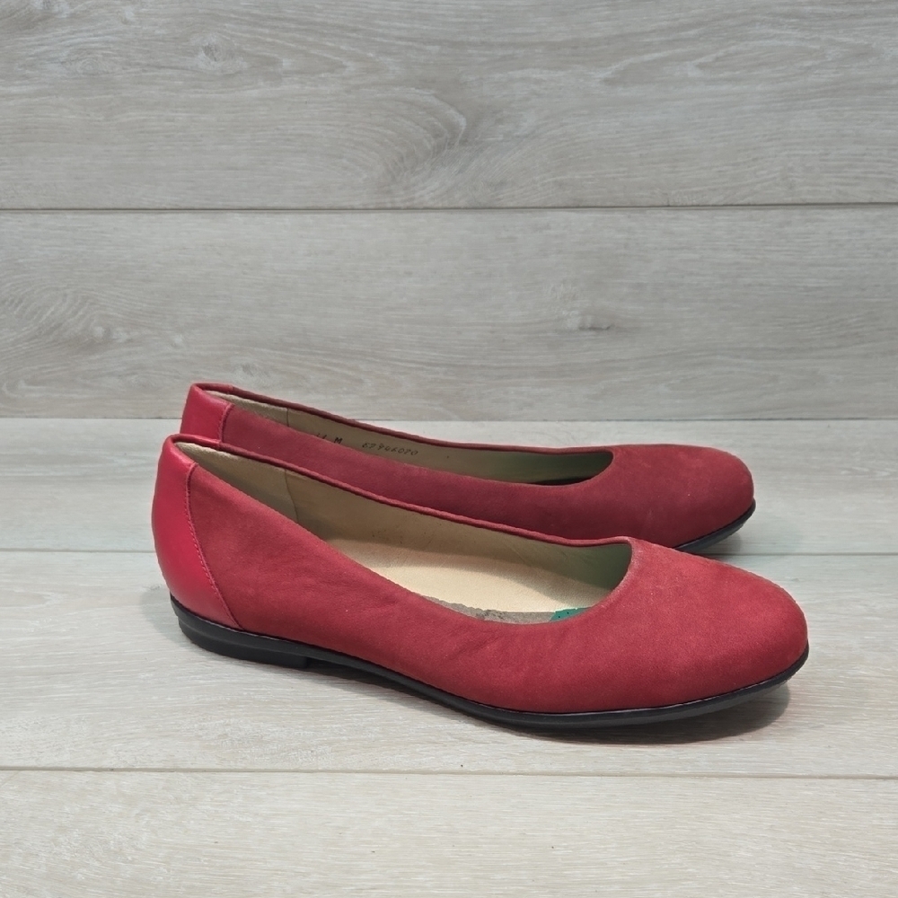 SAS Women Red Flats Comfortable Slip-On Loafers Shoes Sz 11M